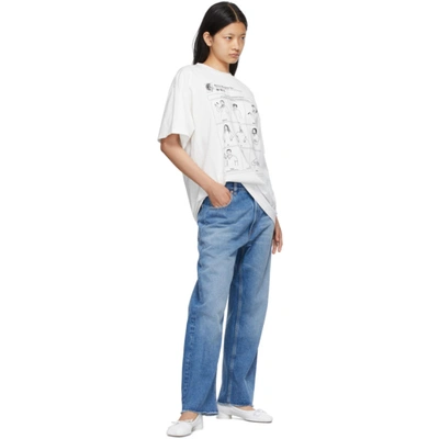 Shop Mm6 Maison Margiela Off-white Sign Language T-shirt In 101 Off White
