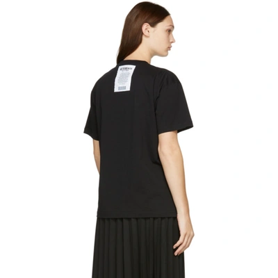 Shop Vetements Black Logo T-shirt In Blk/wht