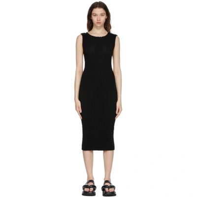 Shop Issey Miyake Black Spongy Dress In 15-black