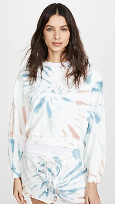 Shop Z Supply Tie Dye Pullover In Desert White Combo