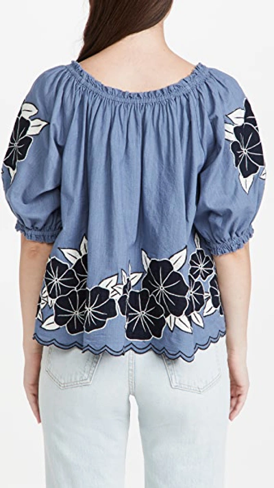 Shop The Great Applique Floral Garland Top