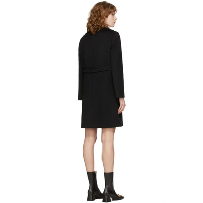 Shop Gucci Black Wool Coat In 1000 Black