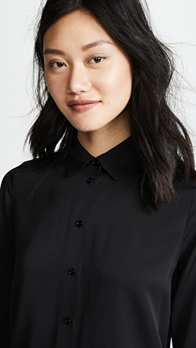 Shop Vince Slim Fitted Blouse Black