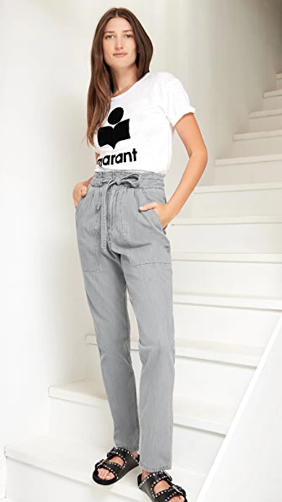 Shop Isabel Marant Étoile Muardo Pants In Light Grey