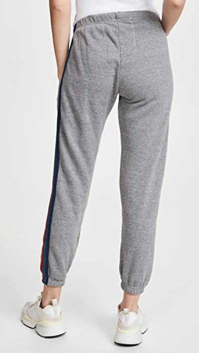 Aviator Nation 5 Stripe Sweatpants In Heather Grey