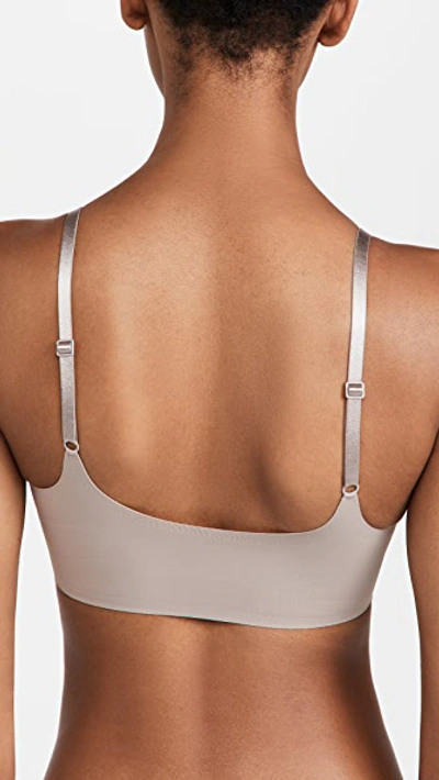 Shop Calvin Klein Underwear Invisibles Adjustable Strap Bralette In Mink