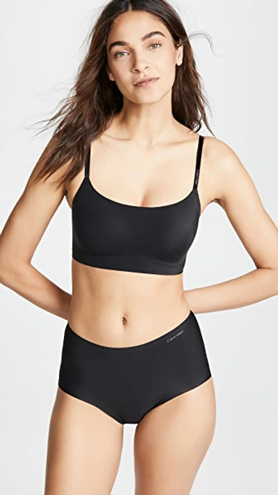 Shop Calvin Klein Underwear Invisibles Adjustable Strap Bralette Black