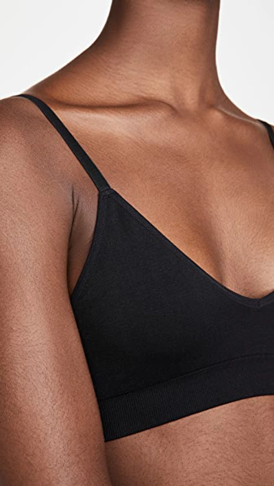 Shop Commando Minimalist V Neck Bralette Black