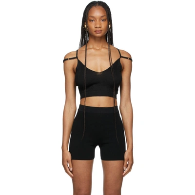 Shop Jacquemus Black La Montagne 'la Maille Aneto' Top In 990 Black