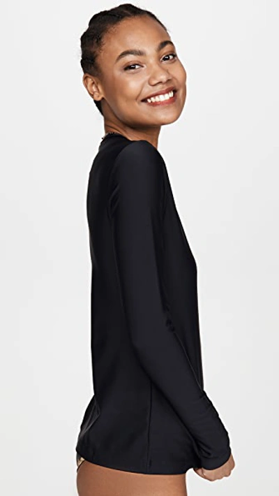 Cover + Net Sustain Upf 50+ Stretch Recycled Rash Guard In Black