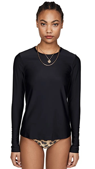 Cover + Net Sustain Upf 50+ Stretch Recycled Rash Guard In Black