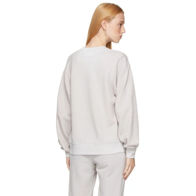 Shop Cotton Citizen Grey Brooklyn Oversized Sweatshirt In Vintage White Stone