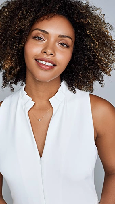 Black Halo Sleeveless Halter V-neck Jumpsuit In Porcelain