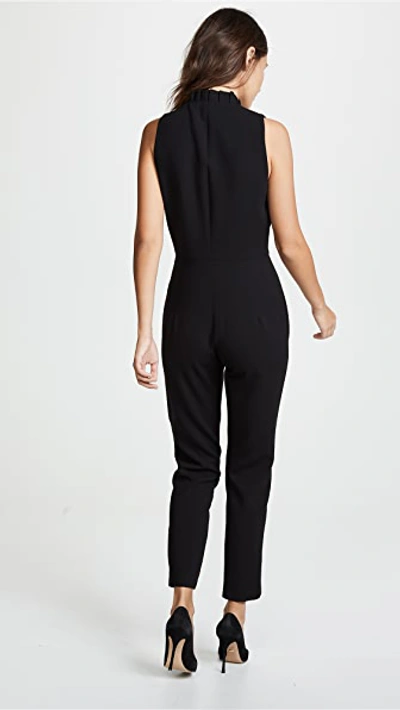 Black Halo Brittan High-collar Sleeveless Jumpsuit In Black