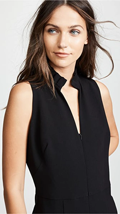 Black Halo Brittan High-collar Sleeveless Jumpsuit In Black