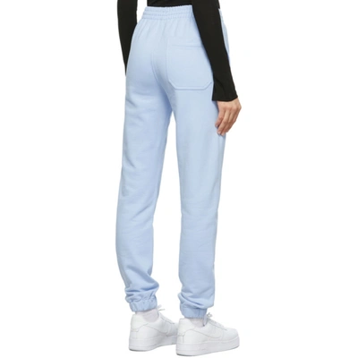 Shop Helmut Lang Blue Logo Lounge Pants In Txj Periwinkle