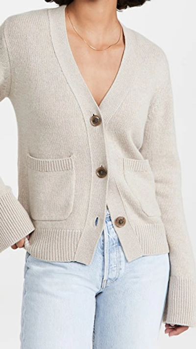 Lisa Yang Neutral Danni Cashmere Cardigan In Sand