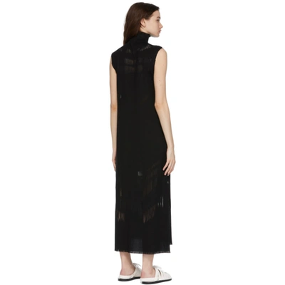 Shop Issey Miyake Black A-poc Slash Dress