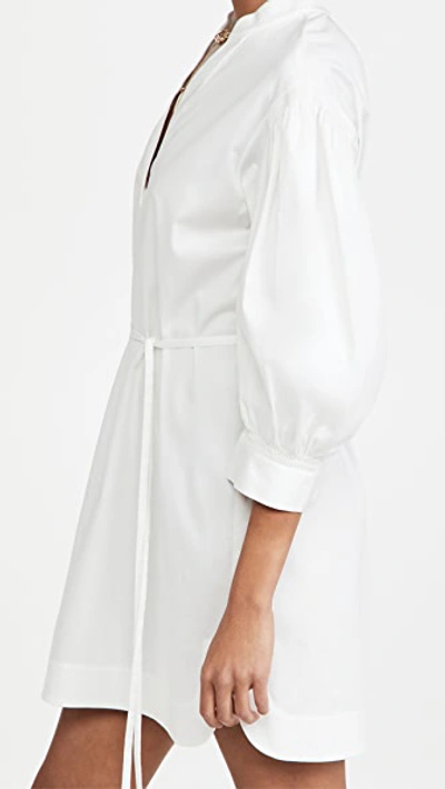 Shop Rebecca Taylor 3/4 Sleeve Belted Dress In Snow