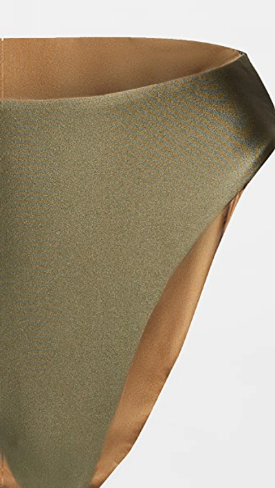 Shop Good American Reversible Good Waist Cheeky Bottoms In Sage001