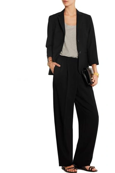 Shop The Row Schoolboy Stretch Wool-blend Blazer In Black