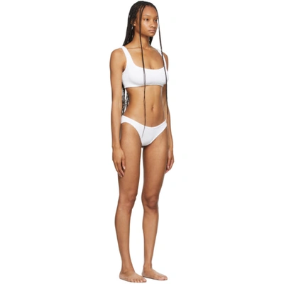 Shop Hunza G White Cropped Xandra Bikini