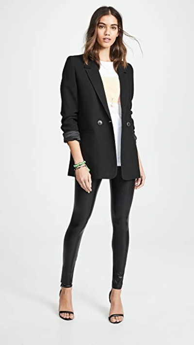 Commando Perfect Control Faux Leather Leggings In Black