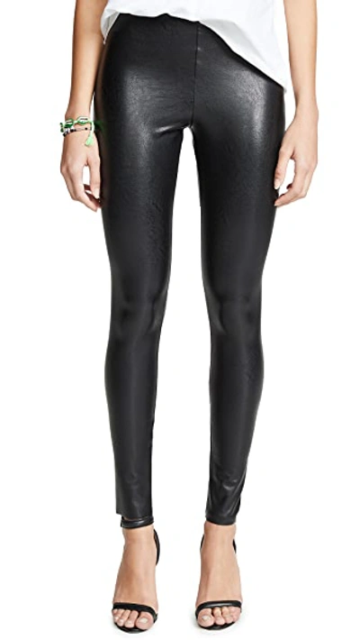 Commando Perfect Control Faux Leather Leggings In Black