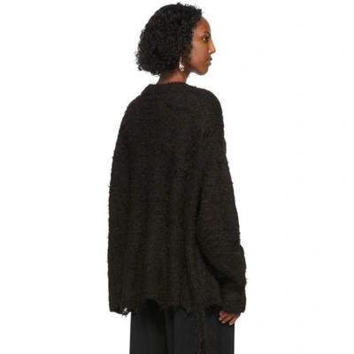 Shop Doublet Brown Alpaca V-neck Sweater