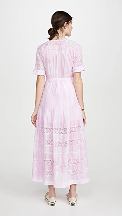 Shop Loveshackfancy Edie Dress In Peony Pink