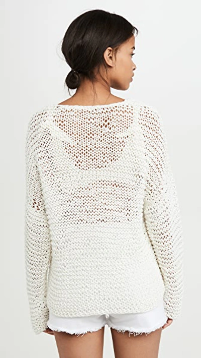 Shop Mikoh Mehetia Long Sleeve Knit Bone