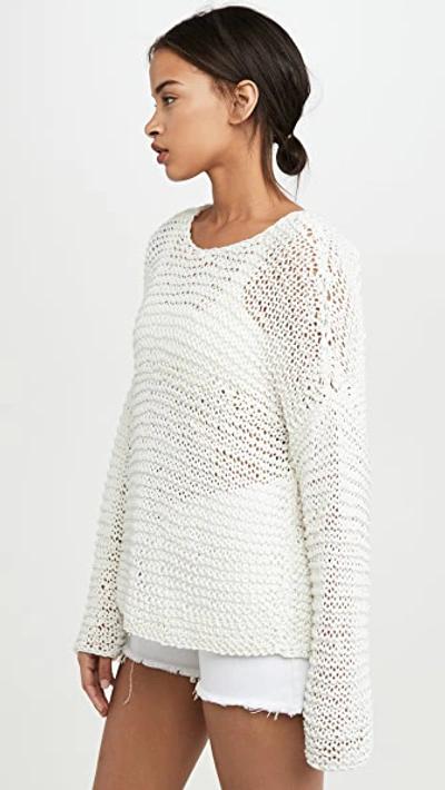 Shop Mikoh Mehetia Long Sleeve Knit Bone