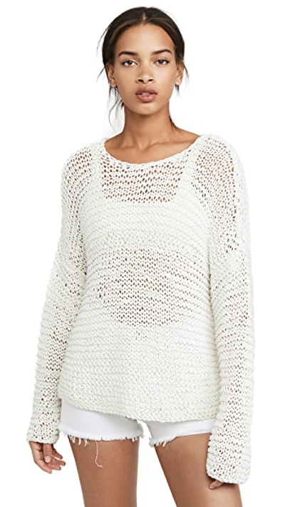 Shop Mikoh Mehetia Long Sleeve Knit Bone