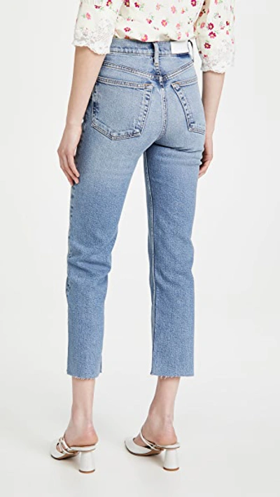 Shop Re/done 70s Stove Pipe Jeans In Light Stone