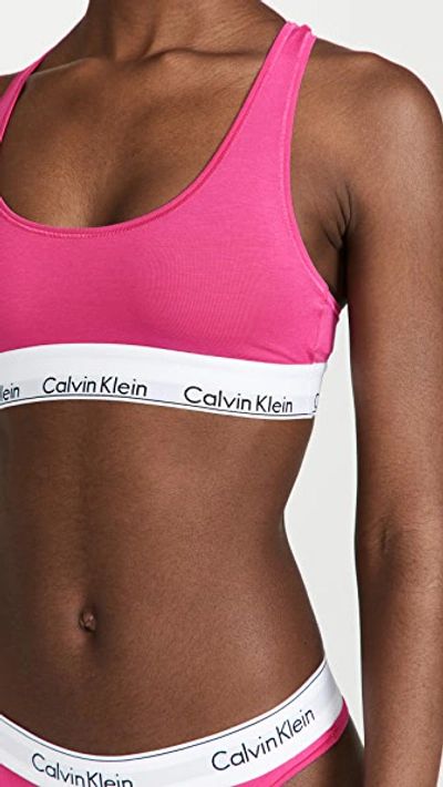 Shop Calvin Klein Underwear Modern Cotton Unlined Bralette In Party Pink670