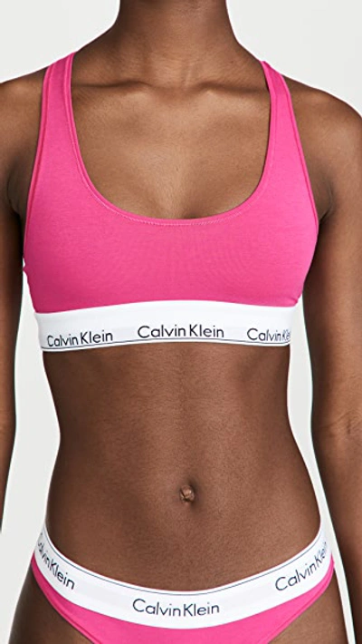 Shop Calvin Klein Underwear Modern Cotton Unlined Bralette In Party Pink670