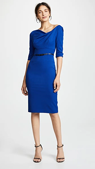 Shop Black Halo 3/4 Sleeve Jackie O Dress Cobalt