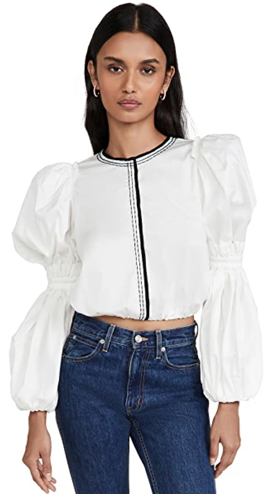 Shop Aje Memento Cropped Blouse