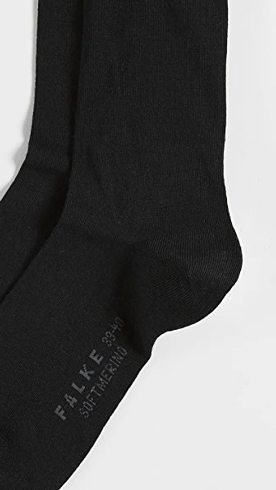 Shop Falke Soft Merino Socks In Black