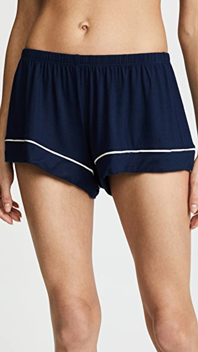 Eberjey Gisele Stretch-modal Jersey Pajama Set In Navy/ivory