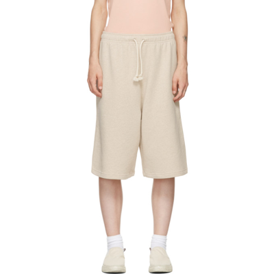 Shop Acne Studios Beige French Terry Shorts In 633 Oatmeal
