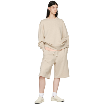Shop Acne Studios Beige French Terry Shorts In 633 Oatmeal