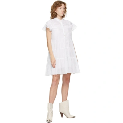 Shop Isabel Marant Étoile White Lanikaye Dress In 20wh White