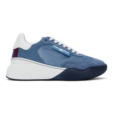 Shop Stella Mccartney Blue Denim Loop Sneakers In 8541 Multi Denim