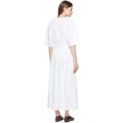 Shop Totême White Cotton Tee Dress In 100 White