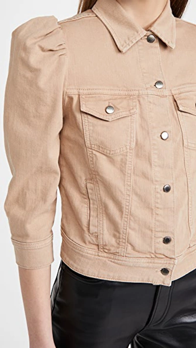 Shop Retroféte Ada Denim Jacket In Camel