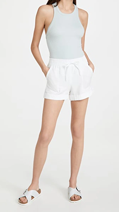 Shop Alice And Olivia Sam Cuffed Shorts In White