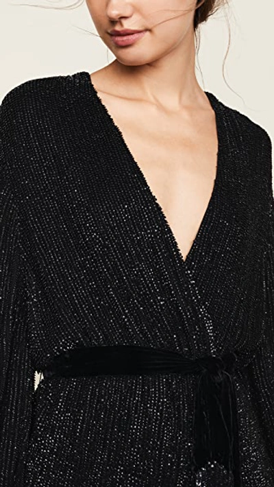 Shop Retroféte Gabrielle Sequin Robe In Black