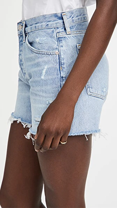Agolde Dee Super High Waist Cutoff Denim Shorts In Swapmeet