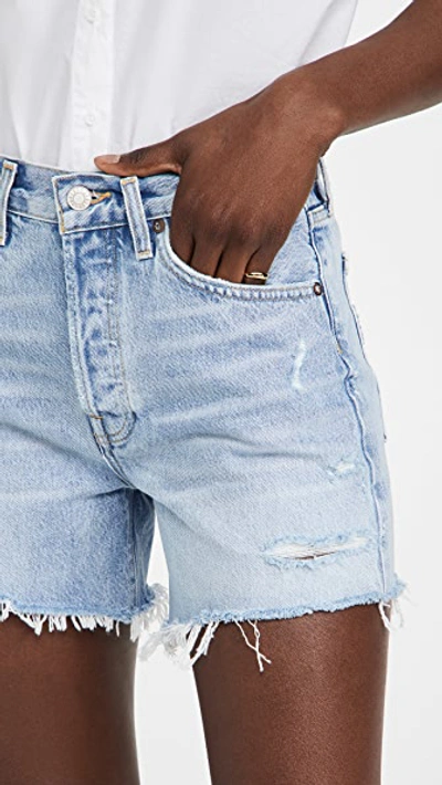 Agolde Dee Super High Waist Cutoff Denim Shorts In Swapmeet